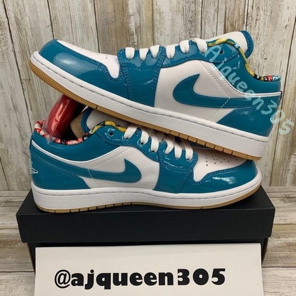 Air Jordan 1 Low Cyber Teal - Picture 3 of 6